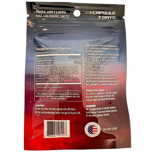 Raging Bull Cherry Honey Male Enhancement (6-Count Bag)