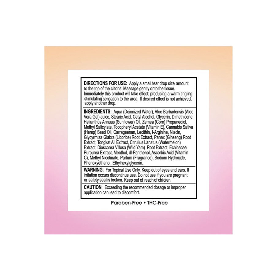 Body Action High Climax Hemp Seed Oil Stimulating Gel - Made in USA