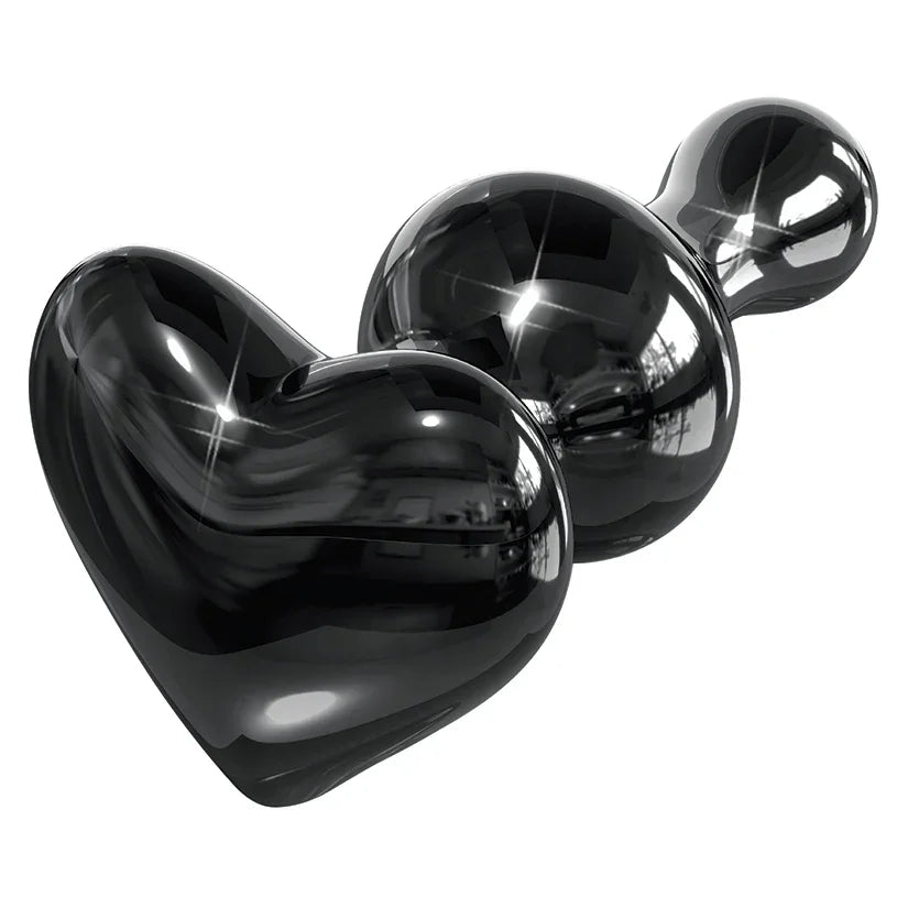 Icicles Heart Shaped Glass Anal Plug  Joyboxx