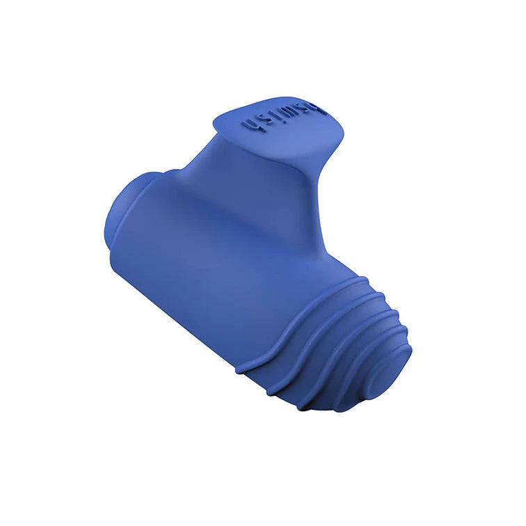 tiny denim blue finger vibrator