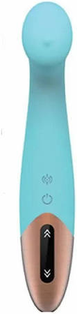 Tethys Touch Panel G-Spot Vibrator 7.5" Light Blue