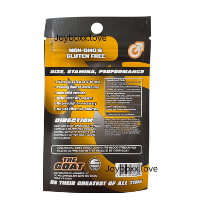 GOAT Strip – Sublingual Botanical Wellness Strips (8 Pack)