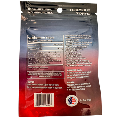 Raging Bull Cherry Honey Male Enhancement (6-Count Bag)