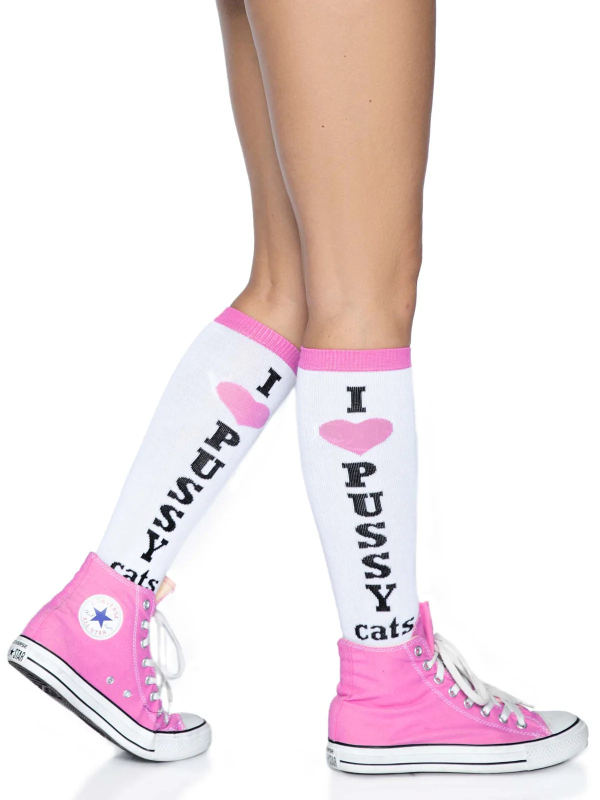 Leg Avenue I Heart Pussy Cats Knee High Socks - PP Shipping ;)