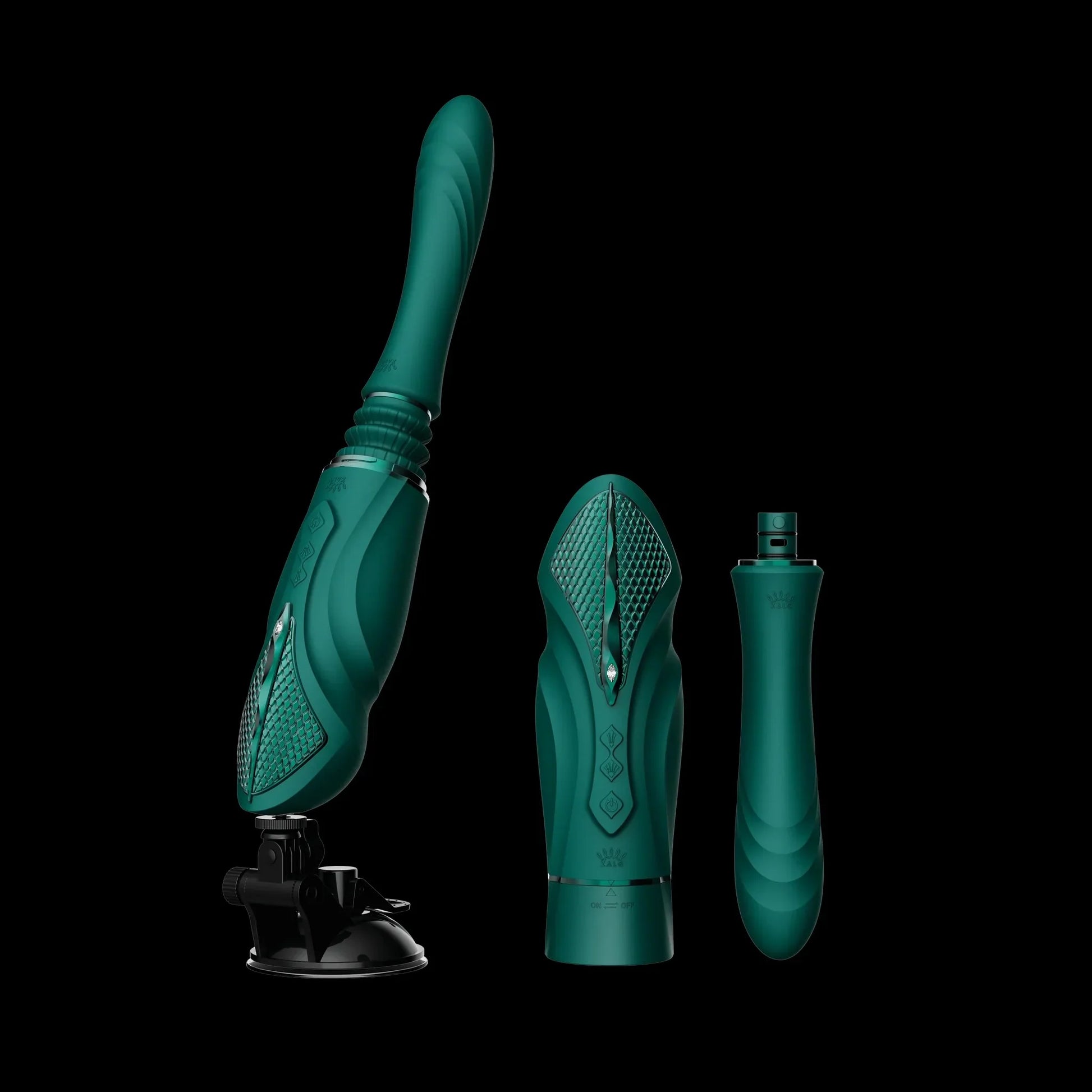 Zalo Sesh - Compact Thrusting Sex Machine - Emerald Green Joyboxx Zalo Sesh - Compact Thrusting Sex Machine - Emerald Green Joyboxx